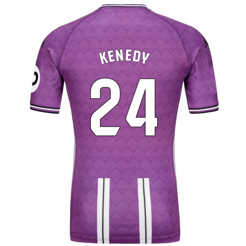 Kids Football Kenedy #24 Purple White Home Jersey 2024/25 T-Shirt Uk