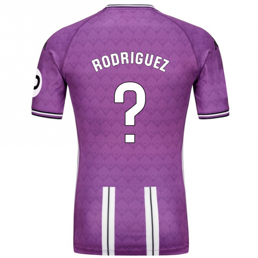 Kids Football Gabriel Rodríguez #0 Purple White Home Jersey 2024/25 T-Shirt Uk