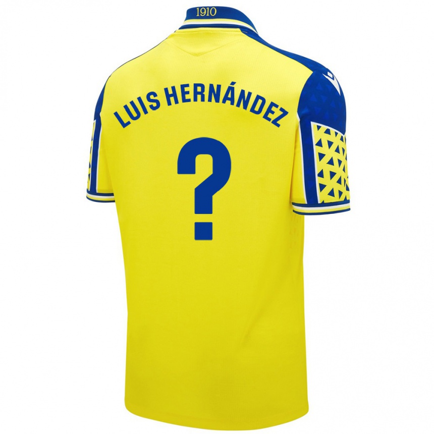 Kids Football Luis Hernández #0 Yellow Blue Home Jersey 2024/25 T-Shirt Uk