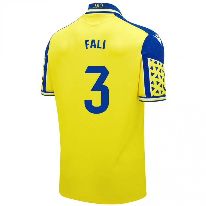 Kids Football Fali #3 Yellow Blue Home Jersey 2024/25 T-Shirt Uk