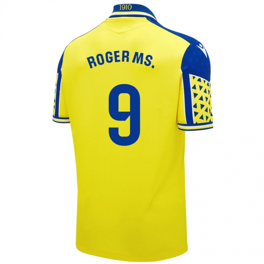 Kids Football Roger Martí #9 Yellow Blue Home Jersey 2024/25 T-Shirt Uk