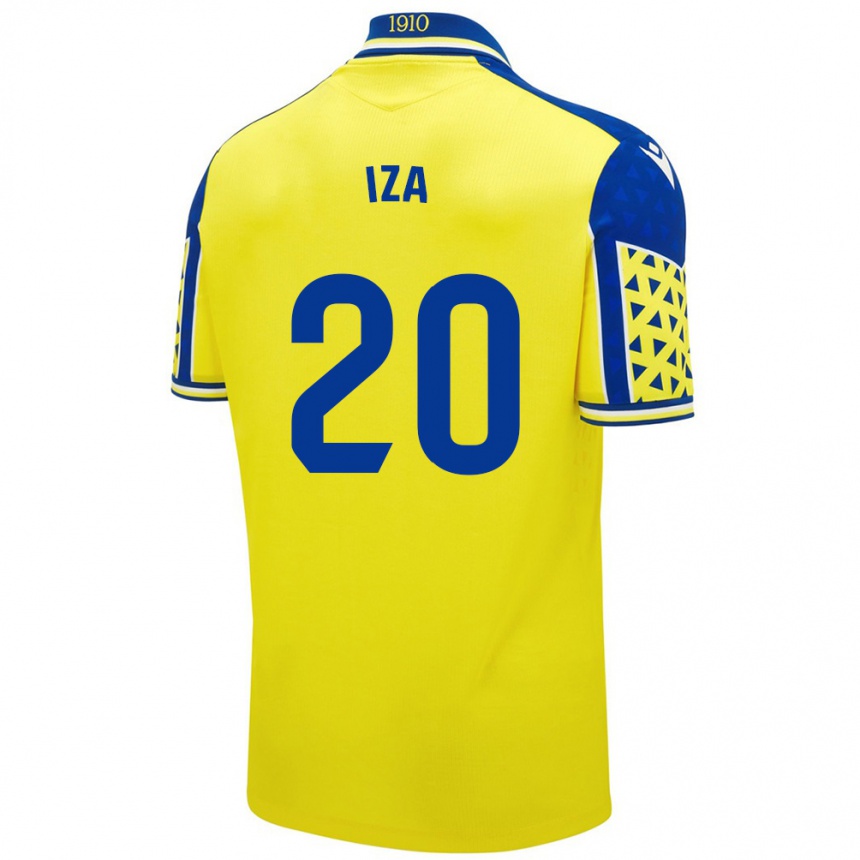 Kids Football Iza Carcelén #20 Yellow Blue Home Jersey 2024/25 T-Shirt Uk