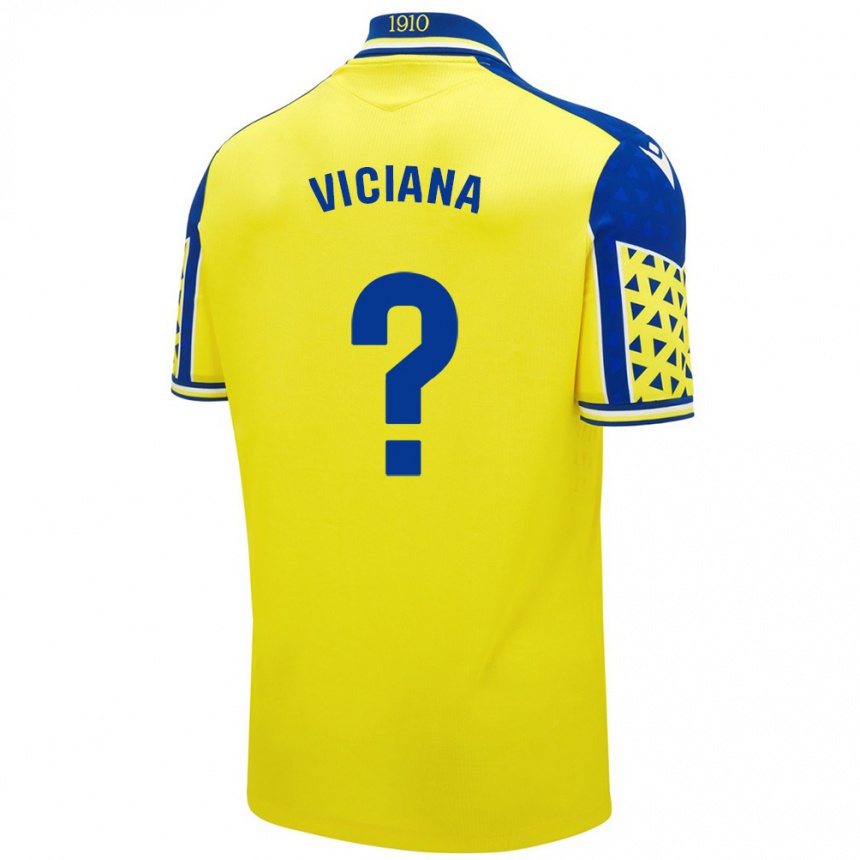 Kids Football Marco Viciana #0 Yellow Blue Home Jersey 2024/25 T-Shirt Uk