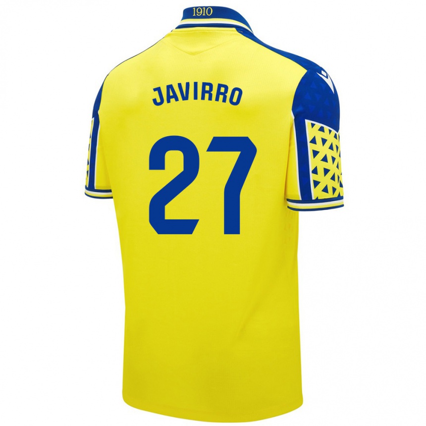 Kids Football Javirro #27 Yellow Blue Home Jersey 2024/25 T-Shirt Uk