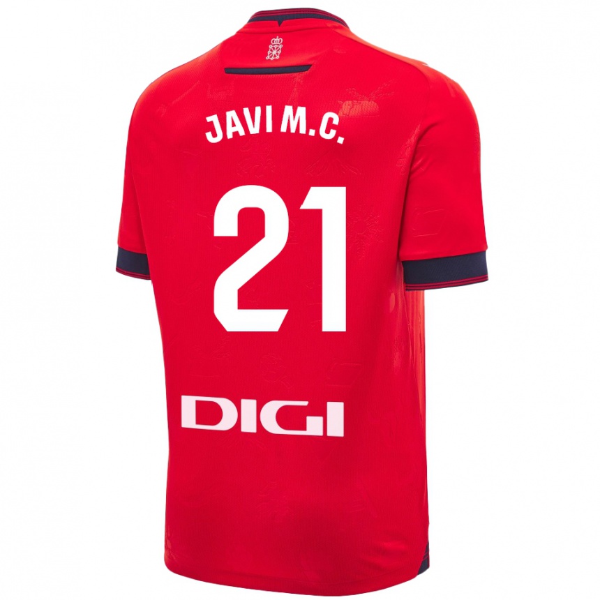 Kids Football Javi Martínez #21 Red White Home Jersey 2024/25 T-Shirt Uk