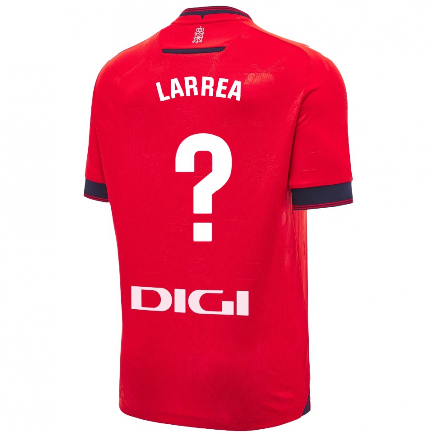 Kids Football Unai Larrea #0 Red White Home Jersey 2024/25 T-Shirt Uk