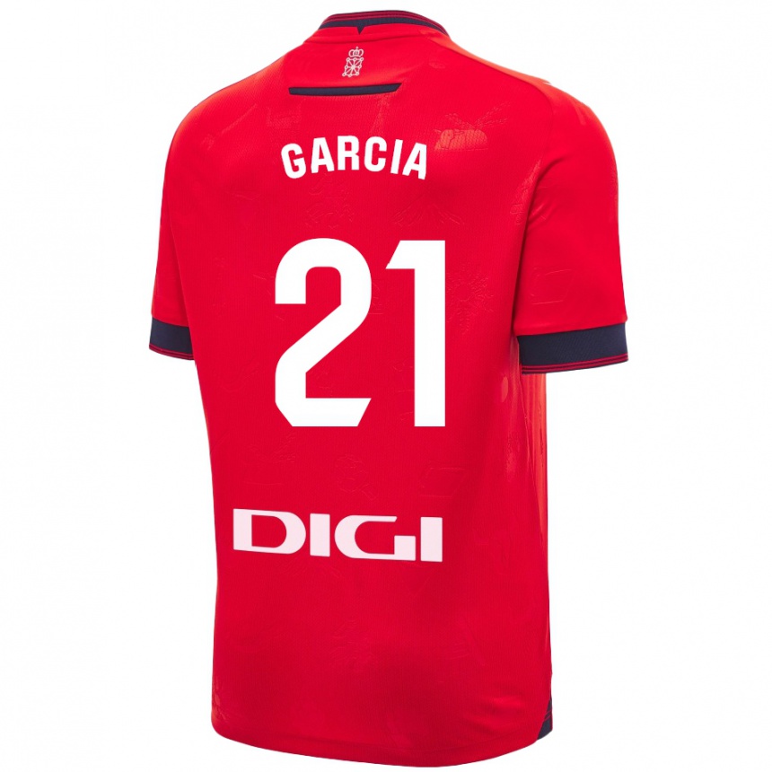 Kids Football Jon García #21 Red White Home Jersey 2024/25 T-Shirt Uk