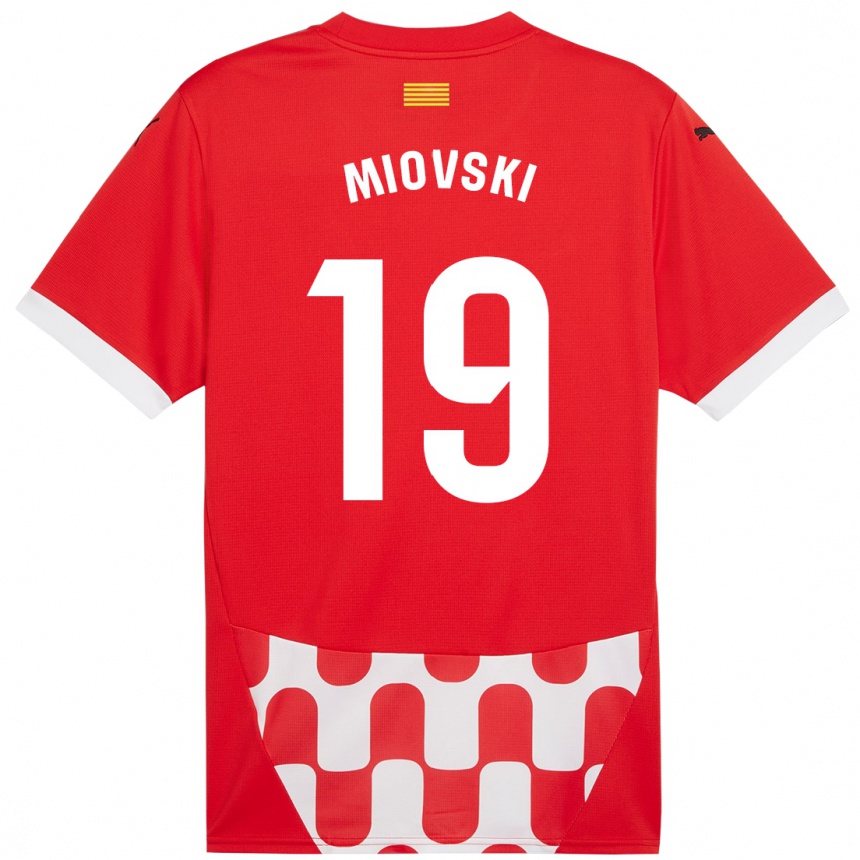 Kids Football Bojan Miovski #19 Red White Home Jersey 2024/25 T-Shirt Uk