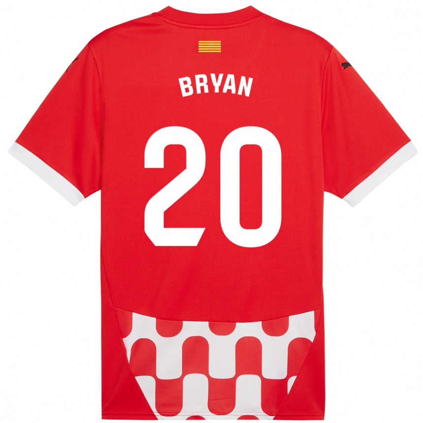 Kids Football Bryan Gil #20 Red White Home Jersey 2024/25 T-Shirt Uk