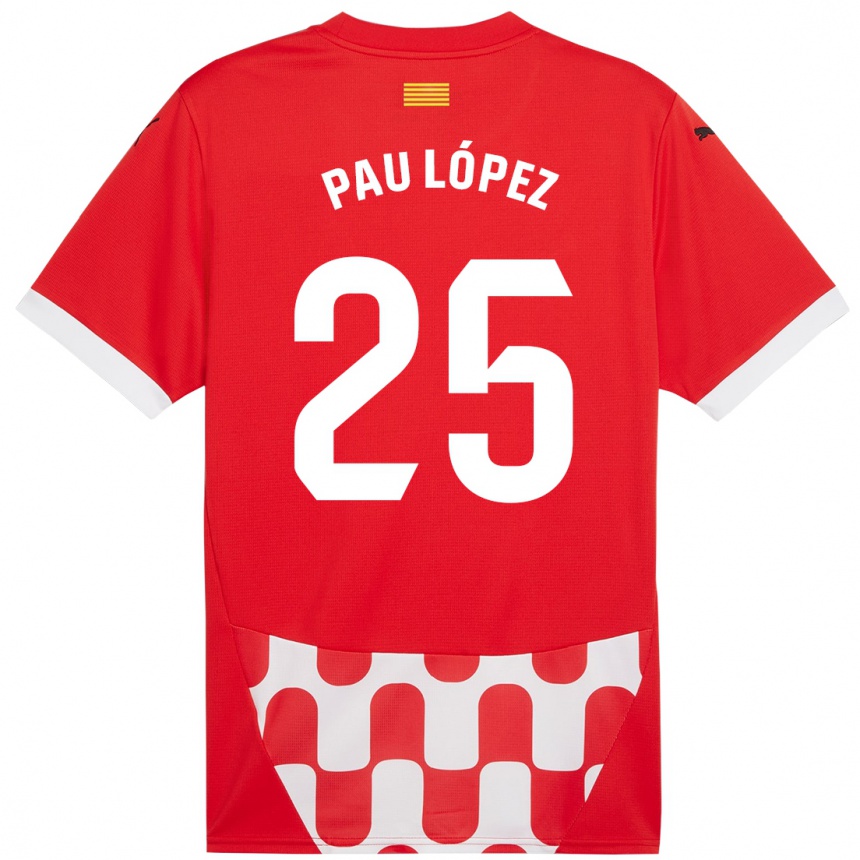 Kids Football Pau Lopez #25 Red White Home Jersey 2024/25 T-Shirt Uk