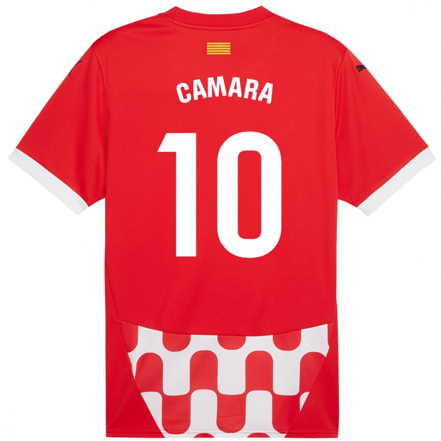 Kids Football Dawda Camara #10 Red White Home Jersey 2024/25 T-Shirt Uk