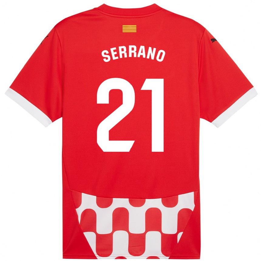 Kids Football Ot Serrano #21 Red White Home Jersey 2024/25 T-Shirt Uk