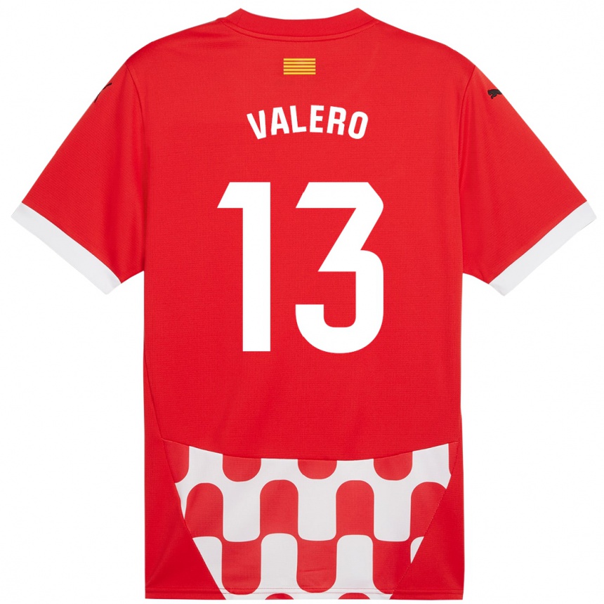 Kids Football Eliana Valero #13 Red White Home Jersey 2024/25 T-Shirt Uk