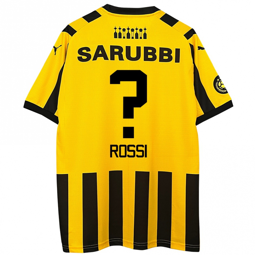 Kids Football Nicolás Rossi #0 Yellow Black Home Jersey 2024/25 T-Shirt Uk