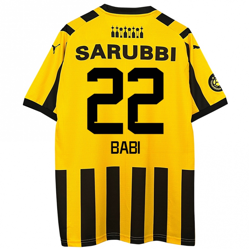 Kids Football Matheus Babi #22 Yellow Black Home Jersey 2024/25 T-Shirt Uk