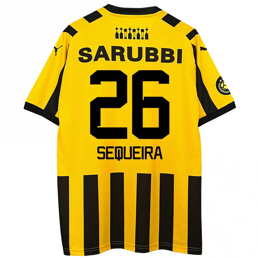 Kids Football Leonardo Sequeira #26 Yellow Black Home Jersey 2024/25 T-Shirt Uk