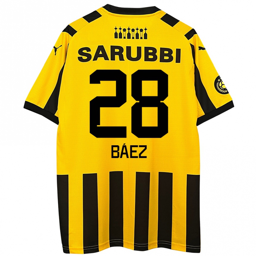 Kids Football Jaime Báez #28 Yellow Black Home Jersey 2024/25 T-Shirt Uk