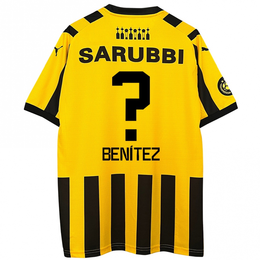 Kids Football Santiago Benítez #0 Yellow Black Home Jersey 2024/25 T-Shirt Uk