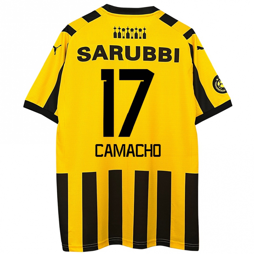 Kids Football Sebastián Camacho #17 Yellow Black Home Jersey 2024/25 T-Shirt Uk