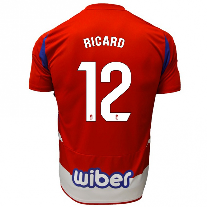 Kids Football Ricard Sanchez #12 Red White Blue Home Jersey 2024/25 T-Shirt Uk