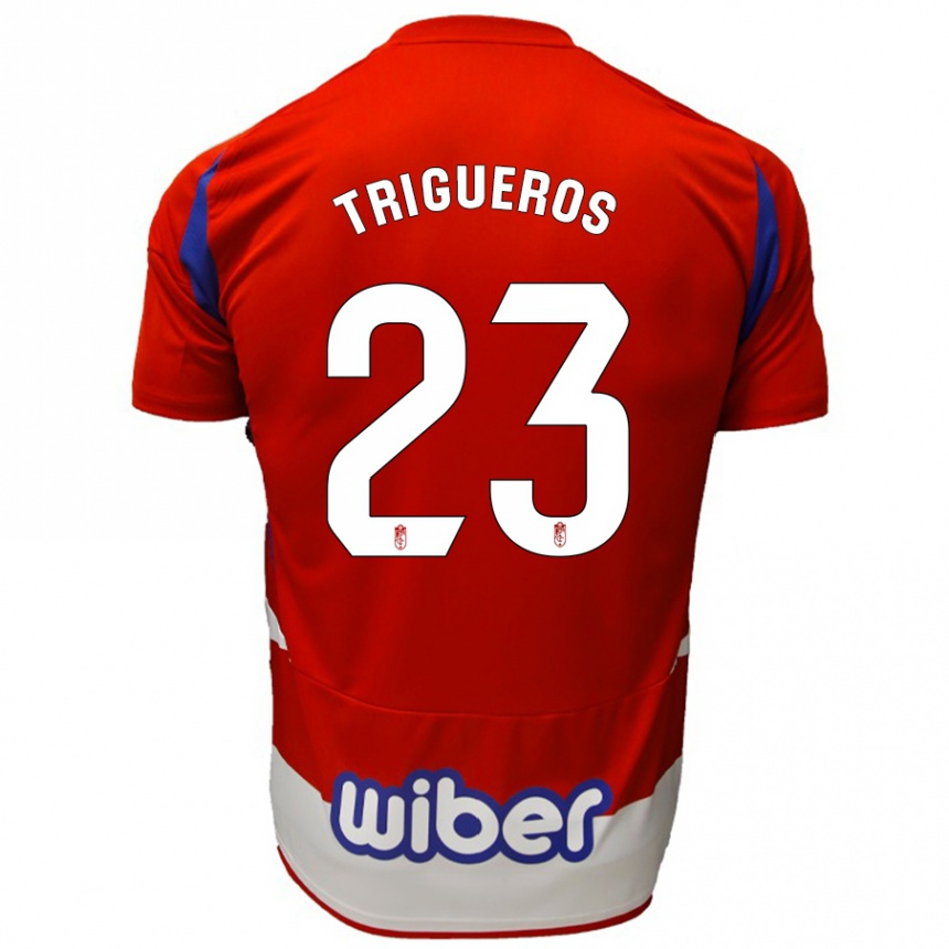 Kids Football Manu Trigueros #23 Red White Blue Home Jersey 2024/25 T-Shirt Uk