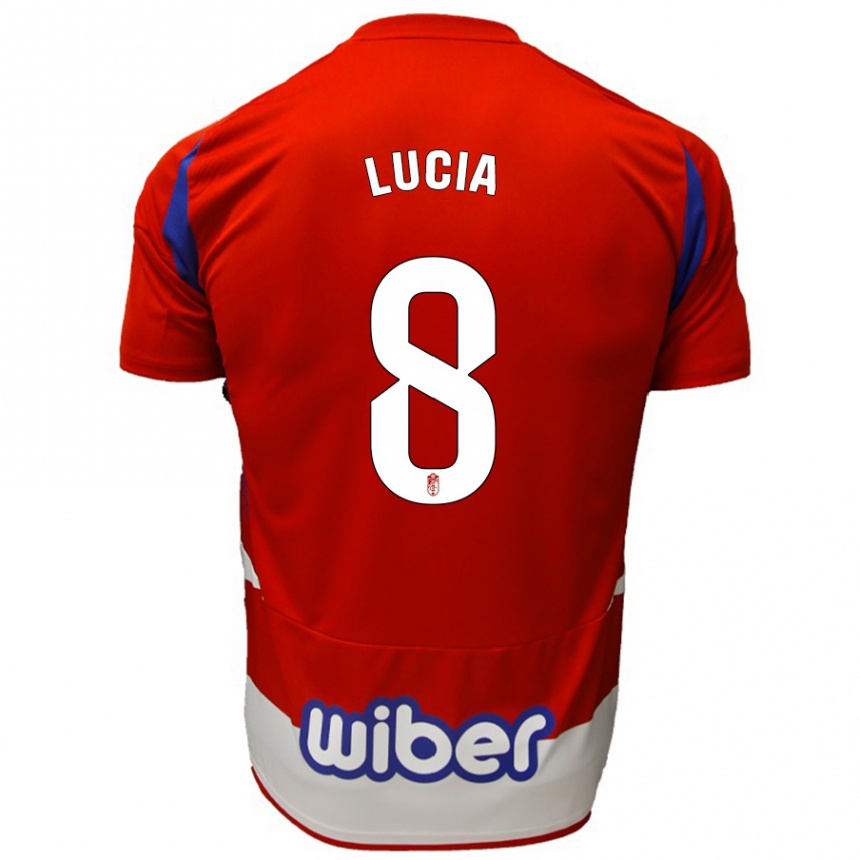 Kids Football Lucía Martínez #8 Red White Blue Home Jersey 2024/25 T-Shirt Uk