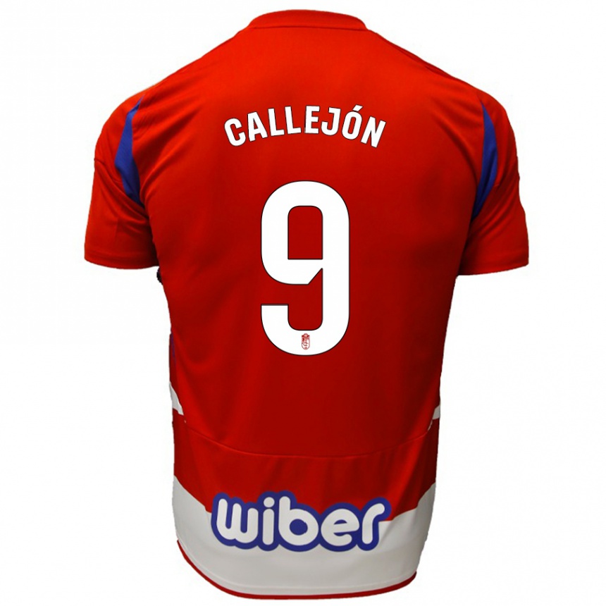 Kids Football José Callejón #9 Red White Blue Home Jersey 2024/25 T-Shirt Uk