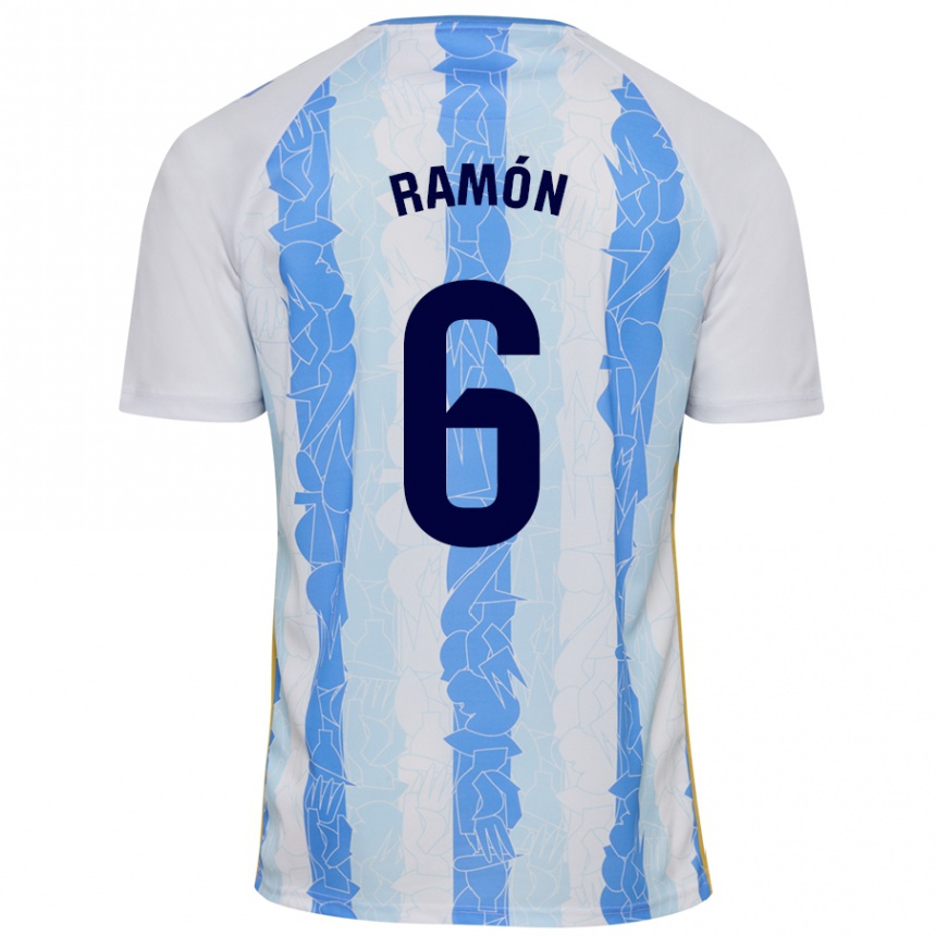 Kids Football Ramón Enríquez #6 White Blue Home Jersey 2024/25 T-Shirt Uk