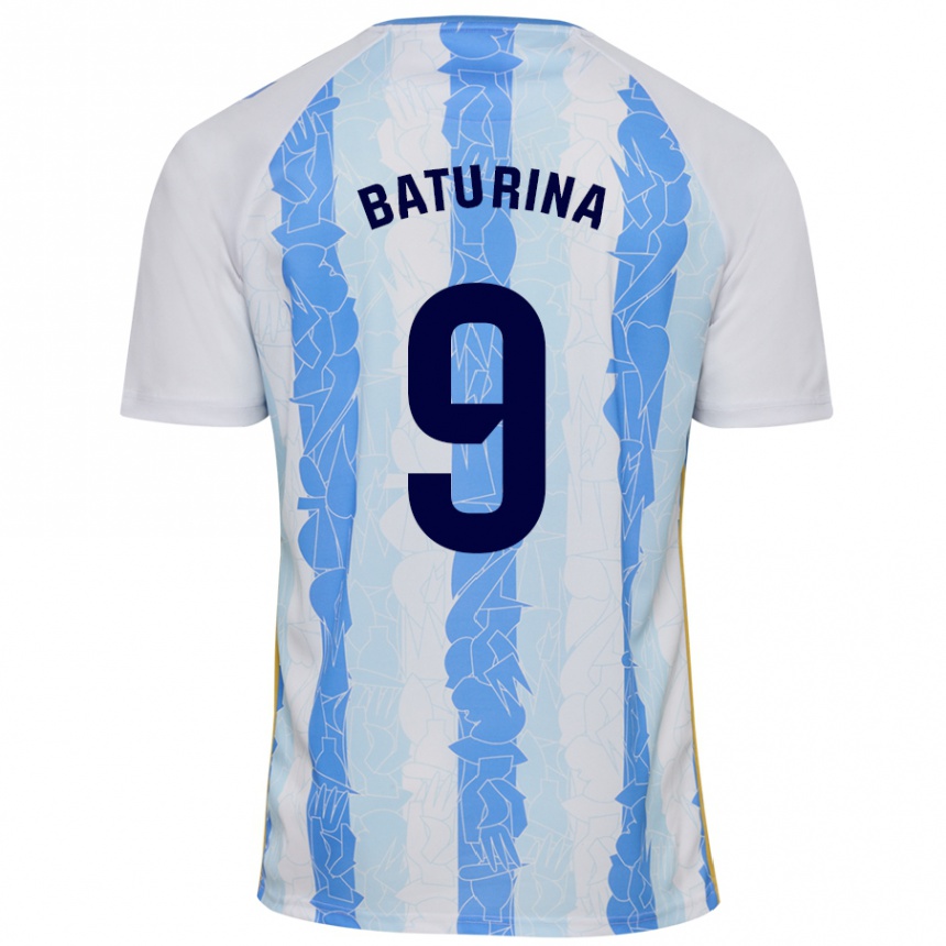 Kids Football Roko Baturina #9 White Blue Home Jersey 2024/25 T-Shirt Uk