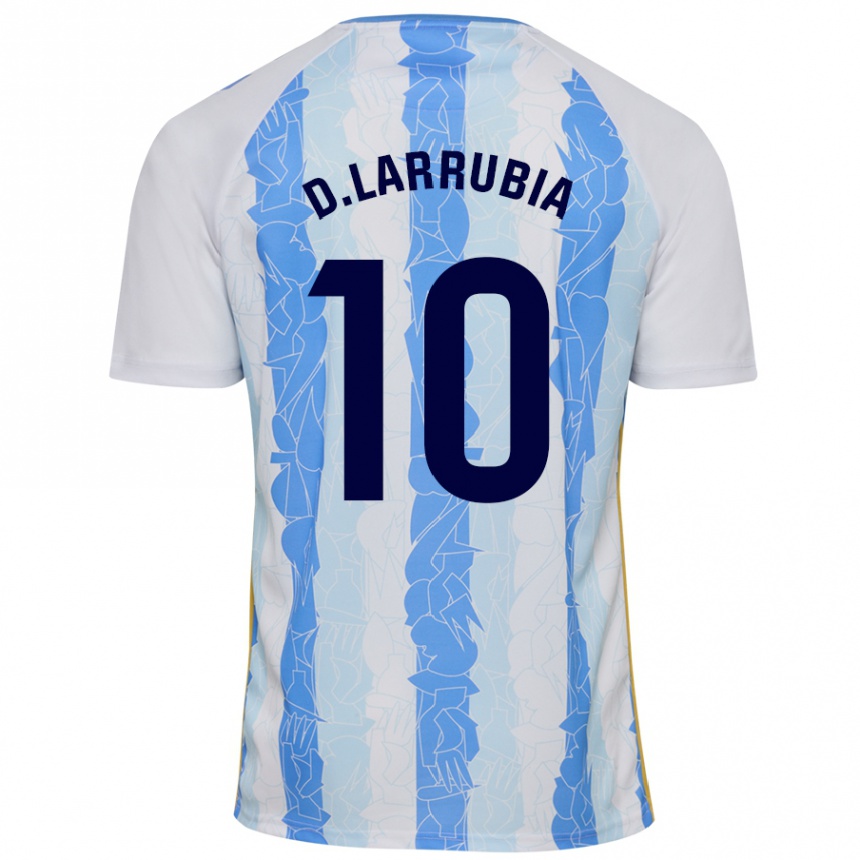 Kids Football David Larrubia #10 White Blue Home Jersey 2024/25 T-Shirt Uk