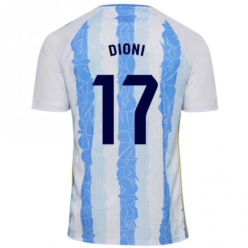 Kids Football Dioni #17 White Blue Home Jersey 2024/25 T-Shirt Uk