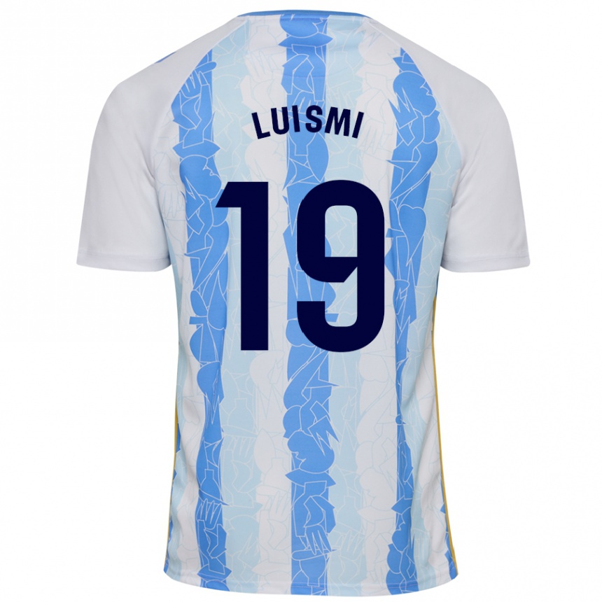 Kids Football Luismi Sánchez #19 White Blue Home Jersey 2024/25 T-Shirt Uk