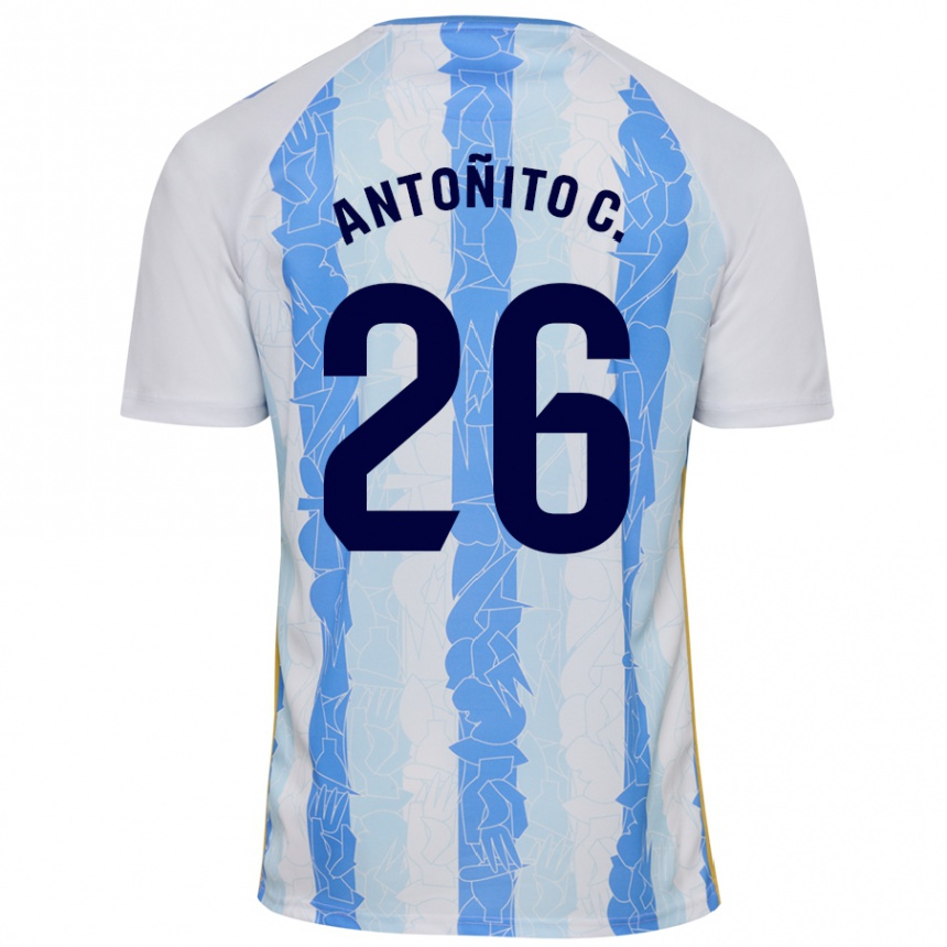 Kids Football Antonio Cordero #26 White Blue Home Jersey 2024/25 T-Shirt Uk