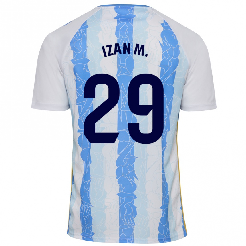 Kids Football Izan Merino #29 White Blue Home Jersey 2024/25 T-Shirt Uk