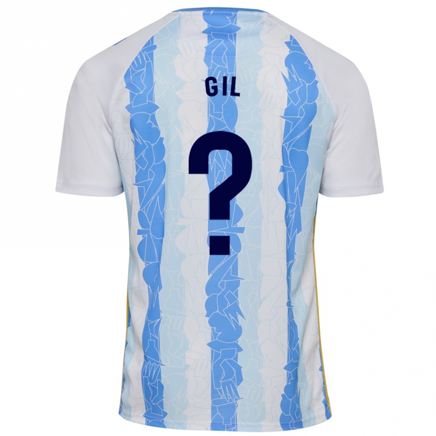 Kids Football José Gil #0 White Blue Home Jersey 2024/25 T-Shirt Uk