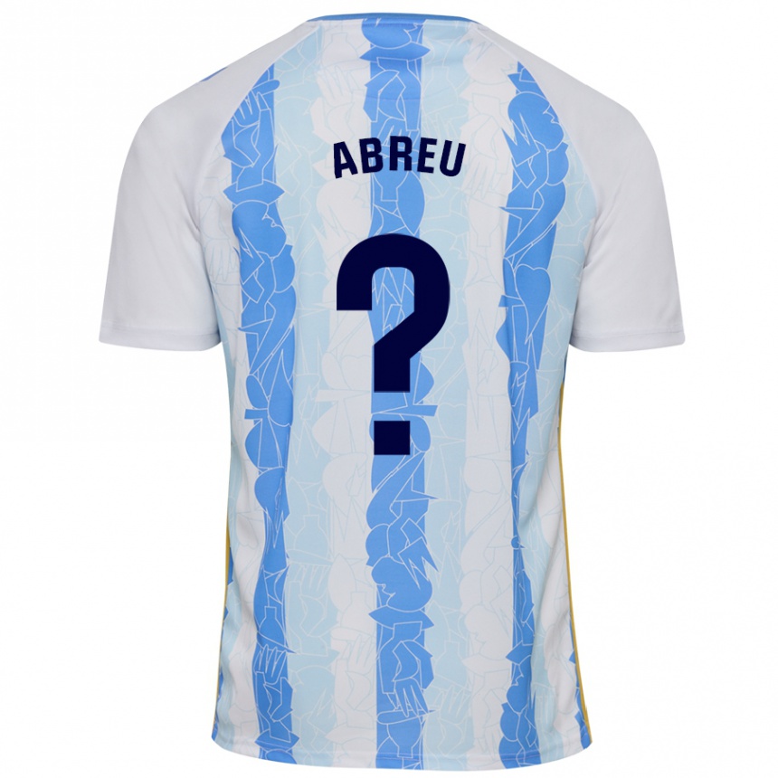 Kids Football Marco Abreu #0 White Blue Home Jersey 2024/25 T-Shirt Uk