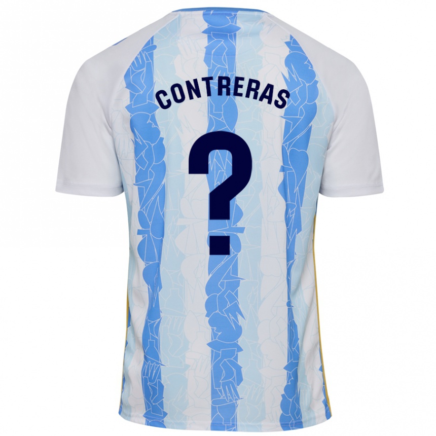 Kids Football Ale Contreras #0 White Blue Home Jersey 2024/25 T-Shirt Uk