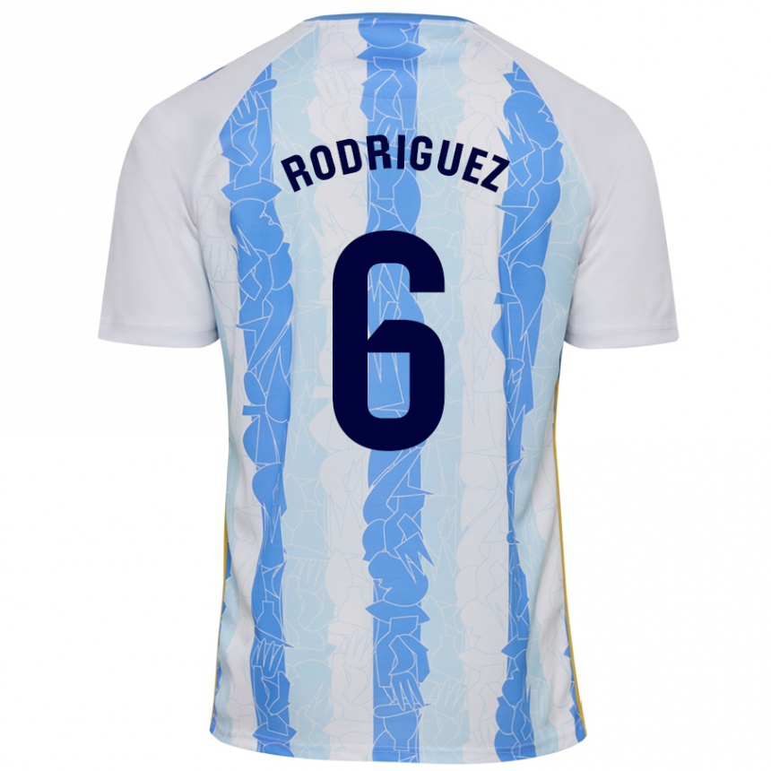 Kids Football Rafa Rodríguez #6 White Blue Home Jersey 2024/25 T-Shirt Uk