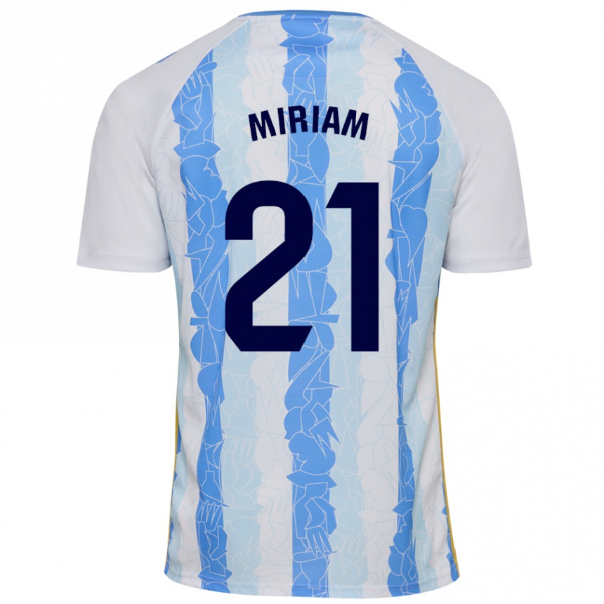 Kids Football Míriam #21 White Blue Home Jersey 2024/25 T-Shirt Uk