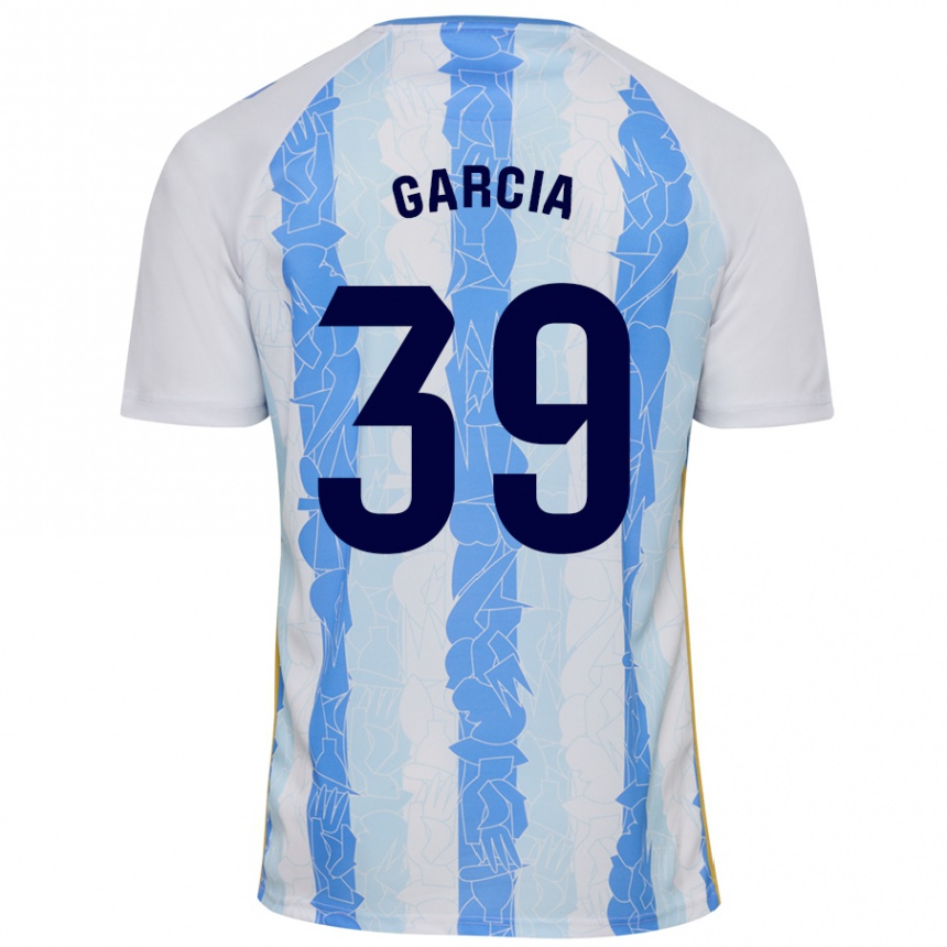 Kids Football Claudia García #39 White Blue Home Jersey 2024/25 T-Shirt Uk