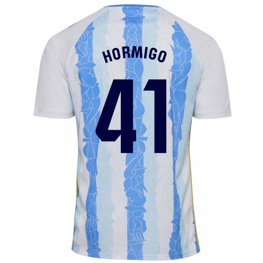 Kids Football Cintia Hormigo #41 White Blue Home Jersey 2024/25 T-Shirt Uk