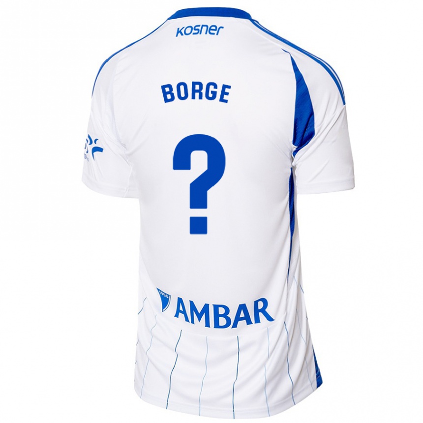 Kids Football Andrés Borge #0 Red White Home Jersey 2024/25 T-Shirt Uk