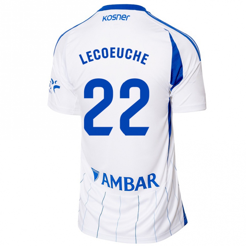 Kids Football Quentin Lecoeuche #22 Red White Home Jersey 2024/25 T-Shirt Uk