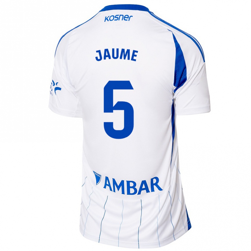 Kids Football Jaume Grau #5 Red White Home Jersey 2024/25 T-Shirt Uk