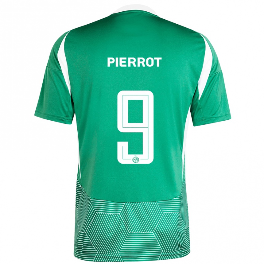 Kids Football Frantzdy Pierrot #9 Green White Home Jersey 2024/25 T-Shirt Uk