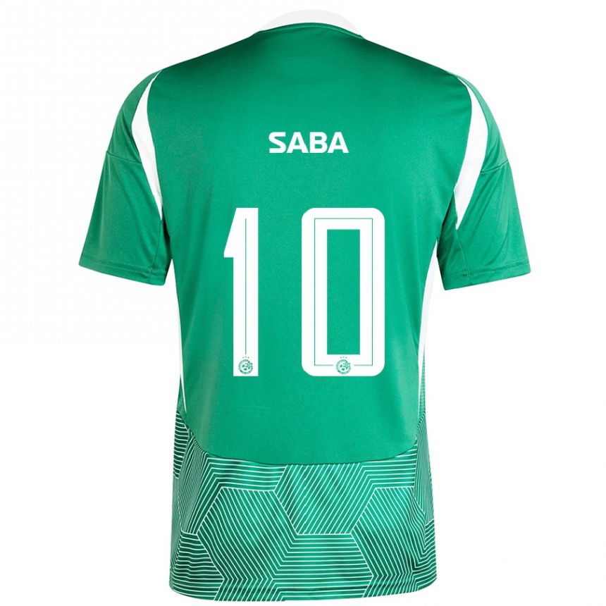 Kids Football Dia Saba #10 Green White Home Jersey 2024/25 T-Shirt Uk