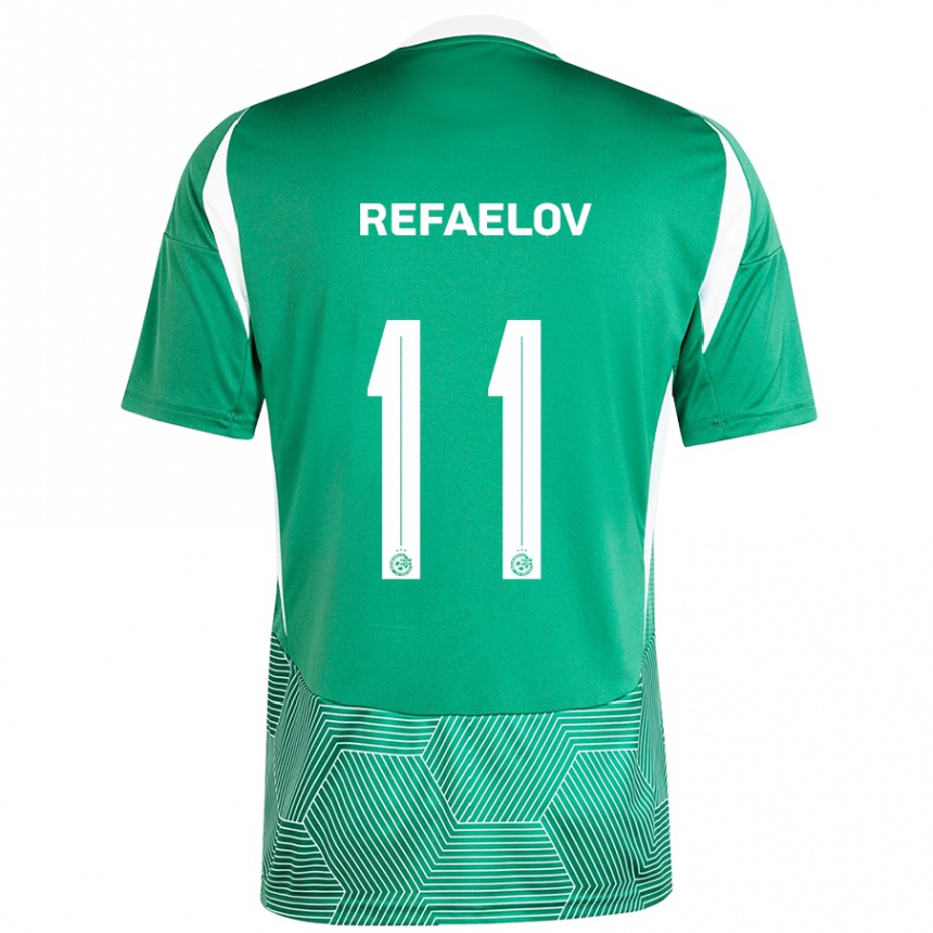 Kids Football Lior Refaelov #11 Green White Home Jersey 2024/25 T-Shirt Uk