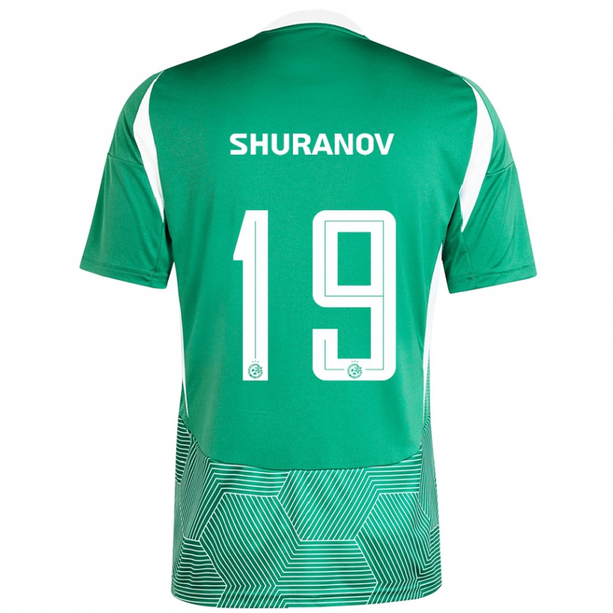 Kids Football Erik Shuranov #19 Green White Home Jersey 2024/25 T-Shirt Uk