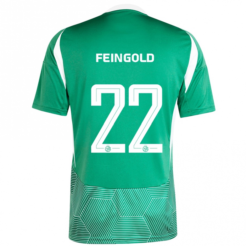 Kids Football Ilay Feingold #22 Green White Home Jersey 2024/25 T-Shirt Uk