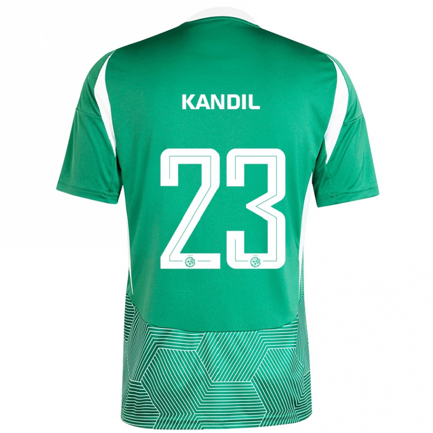 Kids Football Maor Kandil #23 Green White Home Jersey 2024/25 T-Shirt Uk